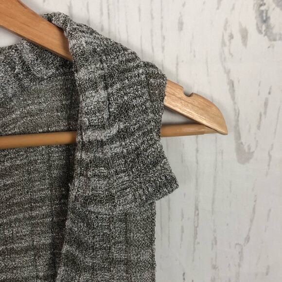 Free People Dots & Dashes Women's Sleeveless Knit Collared Deep V-Neck Top M - Picture 6 of 8